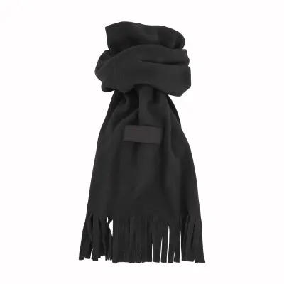 Sciarpa in polar con frange ed etichetta - Immagine 4