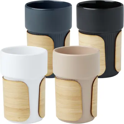Bicchiere con custodia in bambù da 340 ml Fika - Immagine 2