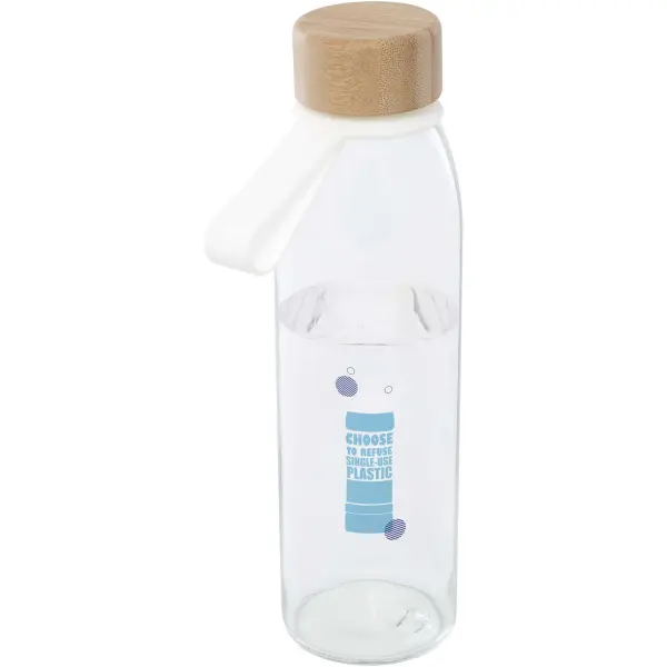 Borraccia in vetro da 500 ml con coperchio in bambù Porto - Immagine 4