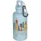 Borraccia plastica riciclata 400 ml con moschettone Oregon - Anteprima 17