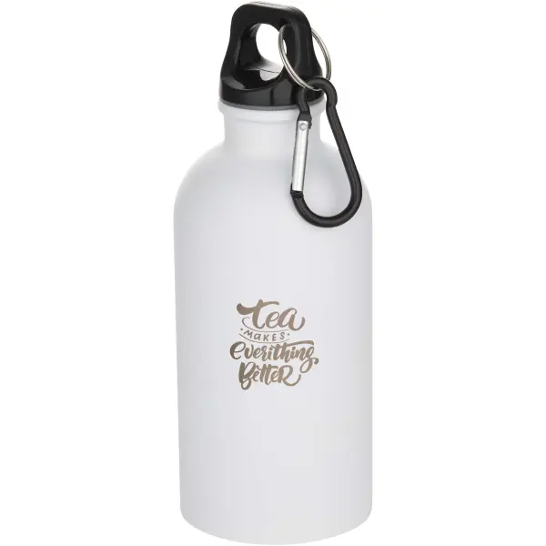 Borraccia da 400 ml in acciaio inox con moschettone Oregon - Immagine 4