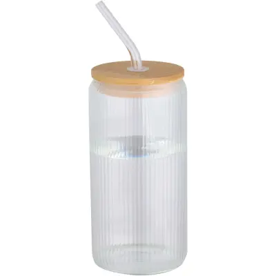 Contenitore in vetro borosilicato con tappo bambù Mirage - Immagine 1