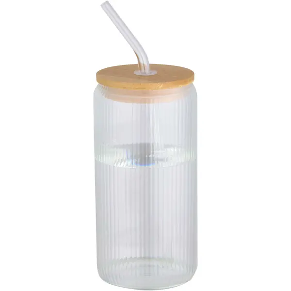 Contenitore in vetro borosilicato con tappo bambù Mirage - Immagine 1