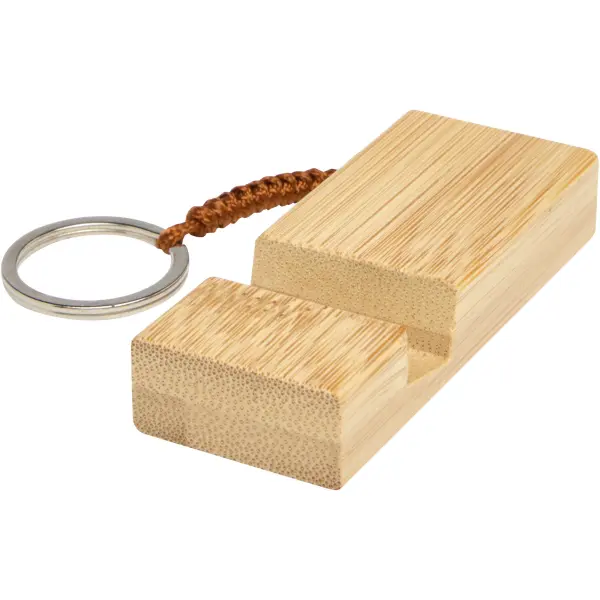 Bosona bamboo phone holder with keychain - Immagine 5