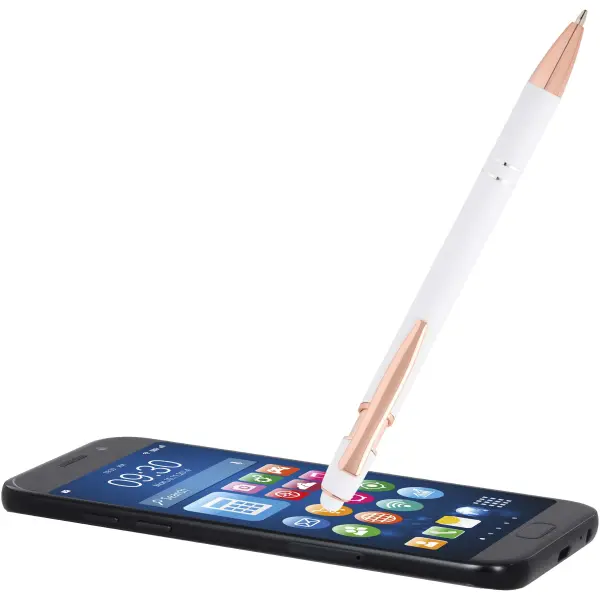 Penna a sfera con finitura oro rosa Nanna refill nero - Immagine 7