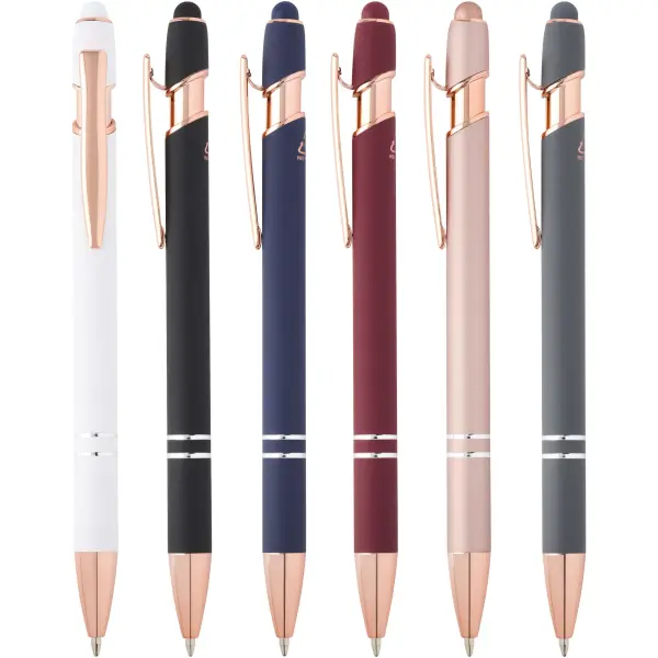 Penna a sfera con finitura oro rosa Nanna refill nero - Immagine 2
