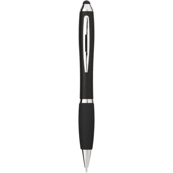 Penna a sfera con stylus e impugnatura nera Nash - Immagine 1