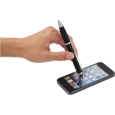 Penna a sfera con stylus e impugnatura nera Nash - Immagine 5