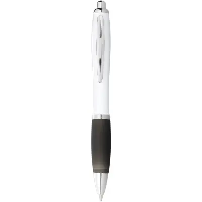 Penna a sfera con fusto bianco e impugnatura colorata - Immagine 15
