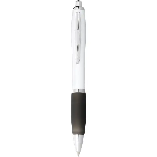 Penna a sfera con fusto bianco e impugnatura colorata - Immagine 15