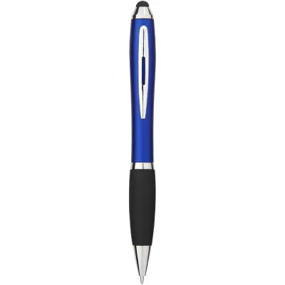 Penna a sfera colorata con stylus e impugnatura nera - Immagine 7
