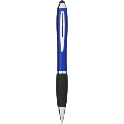 Penna a sfera colorata con stylus e impugnatura nera - Immagine 8