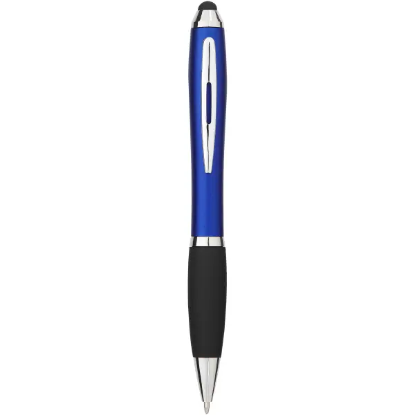 Penna a sfera colorata con stylus e impugnatura nera - Immagine 8