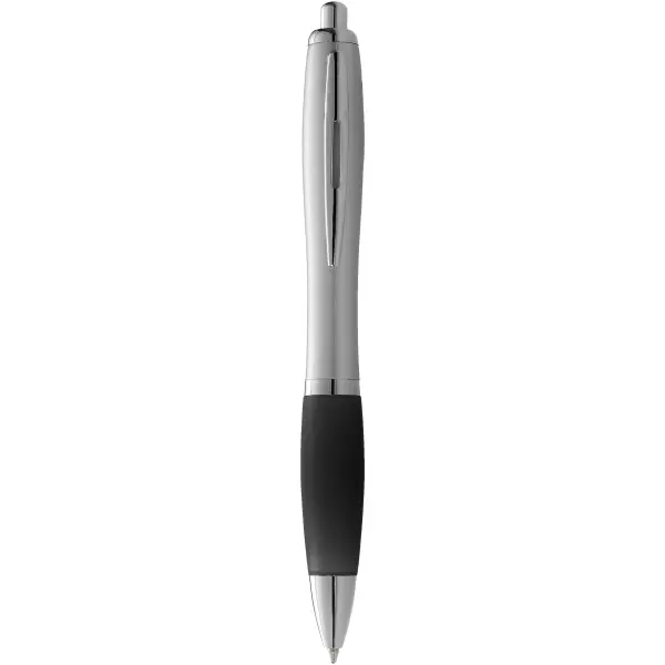 Penna a sfera con fusto argento refill nero - Immagine 1