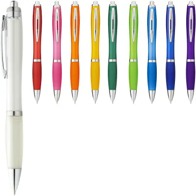 Penna a sfera con fusto e impugnatura colorati Nash - Immagine 2