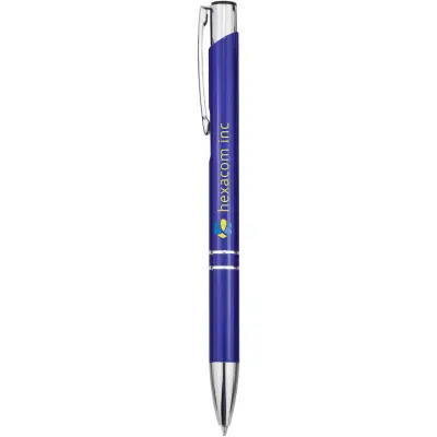 Penna a sfera a scatto in alluminio Moneta - Immagine 11