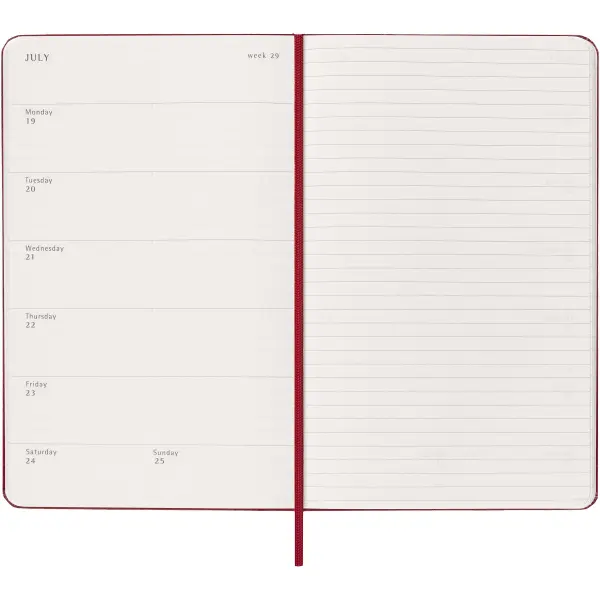Agenda settimanale 12 mesi formato L con copertina rigida Moleskine - Immagine 6