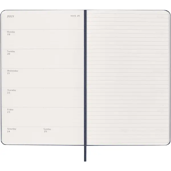 Agenda settimanale 12 mesi formato L con copertina rigida Moleskine - Immagine 13