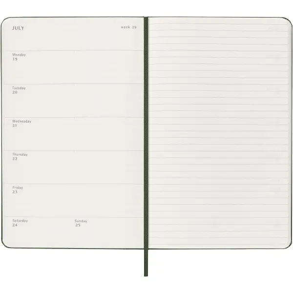 Agenda settimanale 12 mesi formato L con copertina rigida Moleskine - Immagine 21