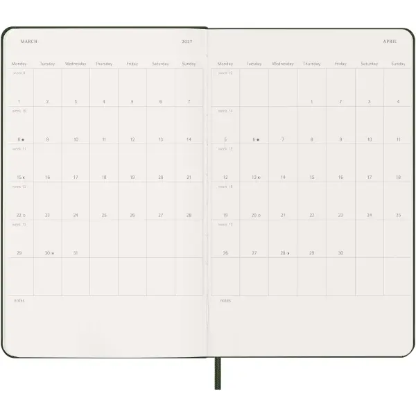 Agenda settimanale 12 mesi formato L con copertina rigida Moleskine - Immagine 22