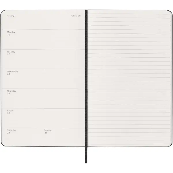 Agenda settimanale 12 mesi formato L con copertina rigida Moleskine - Immagine 28