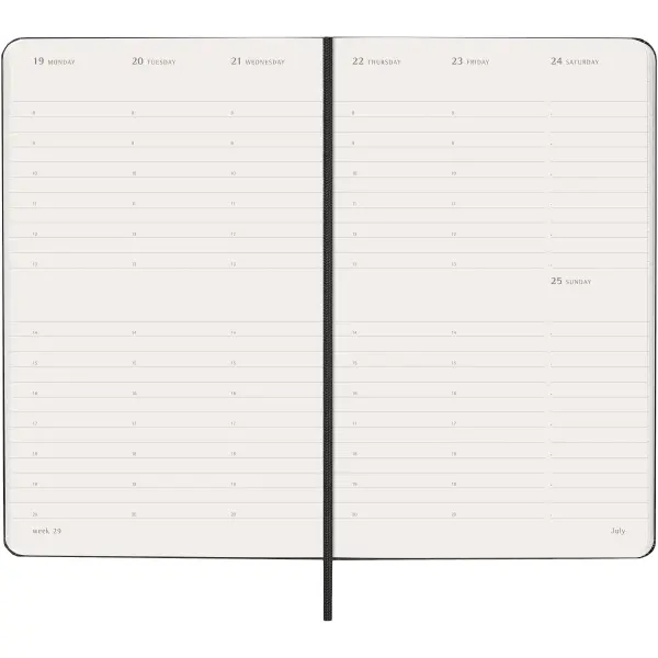 Agenda settimanale 12 mesi L MOLESKINE con copertina rigida - Immagine 5