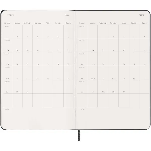 Agenda settimanale 12 mesi L MOLESKINE con copertina rigida - Immagine 6