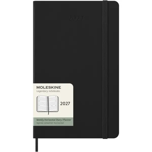 Agenda settimanale orizzontale L 12 mesi MOLESKINE rigida - Immagine 1