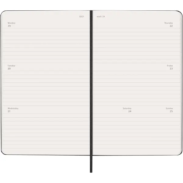 Agenda settimanale orizzontale L 12 mesi MOLESKINE rigida - Immagine 5