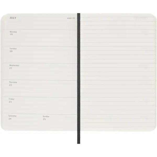 Agenda settimanale tascabile 12 mesi MOLESKINE con copertina morbida - Immagine 5