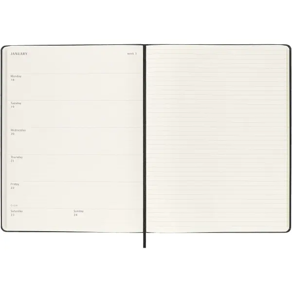 Agenda settimanale 12 mesi XL copertina rigida MOLESKINE - Immagine 5