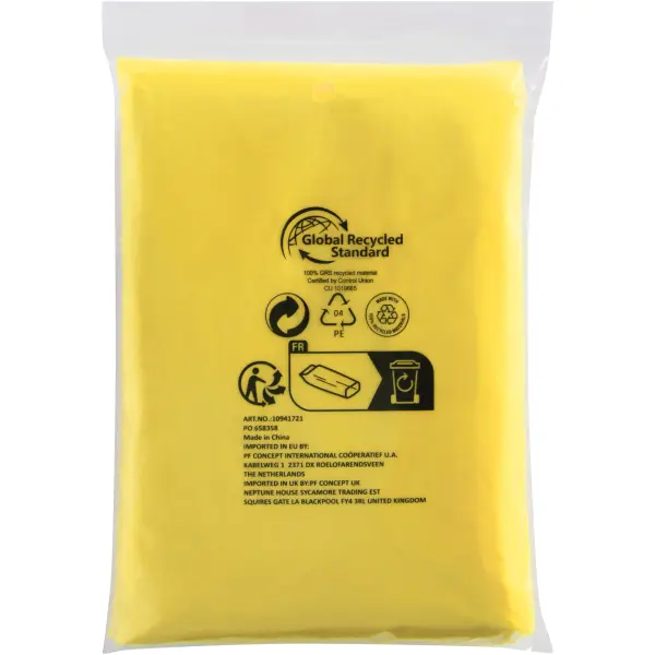 Poncho impermeabile monouso MAYAN con custodia, GRS 100% - Immagine 10
