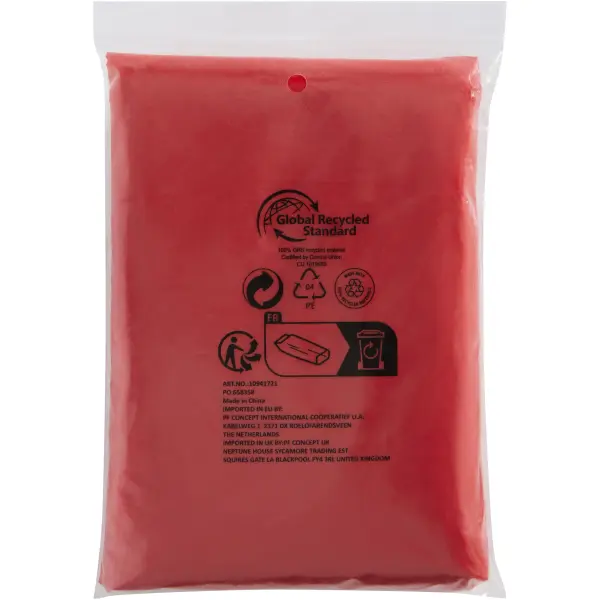 Poncho impermeabile monouso MAYAN con custodia, GRS 100% - Immagine 15