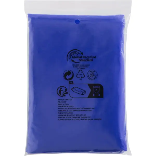 Poncho impermeabile monouso MAYAN con custodia, GRS 100% - Immagine 20