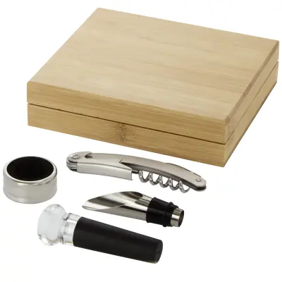Set vino SYRAT personalizzabile in confezione regalo bambù