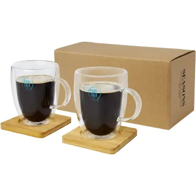 Tazzine da caffè MANTI set di 2 tazze 350 ml con bambù - Immagine 4