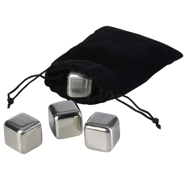 Set di cubetti di ghiaccio FROZ in acciaio, 4 pezzi con stampa - Immagine 5