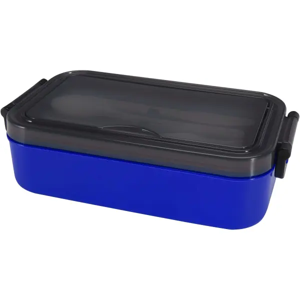 Portavivande con set di posate SNAPPY, 1000 ml con stampa del tuo logo - Immagine 13