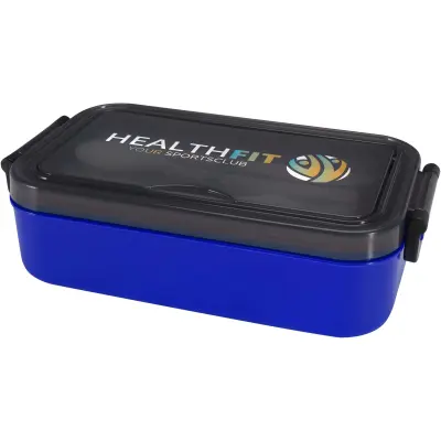 Portavivande con set di posate SNAPPY, 1000 ml con stampa del tuo logo - Immagine 15