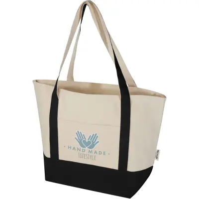 Tote bag in cotone riciclato da 320 g/m2 Sam - Immagine 19