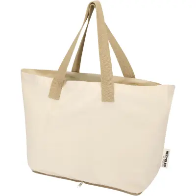Tote bag pieghevole in cotone riciclato GRS 7L Sierra - Immagine 3