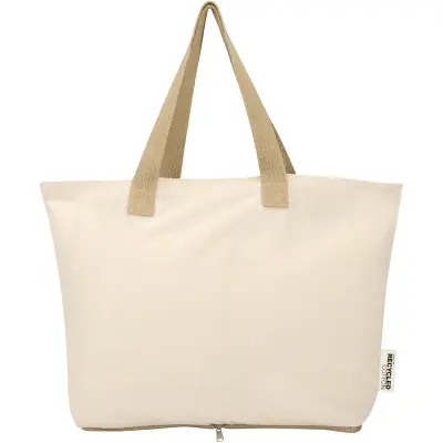 Tote bag pieghevole in cotone riciclato GRS 7L Sierra - Immagine 4