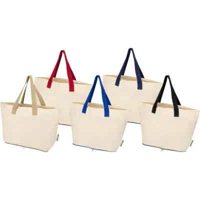 Tote bag pieghevole in cotone riciclato GRS 7L Sierra - Immagine 2