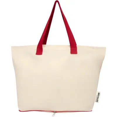 Tote bag pieghevole in cotone riciclato GRS 7L Sierra - Immagine 9