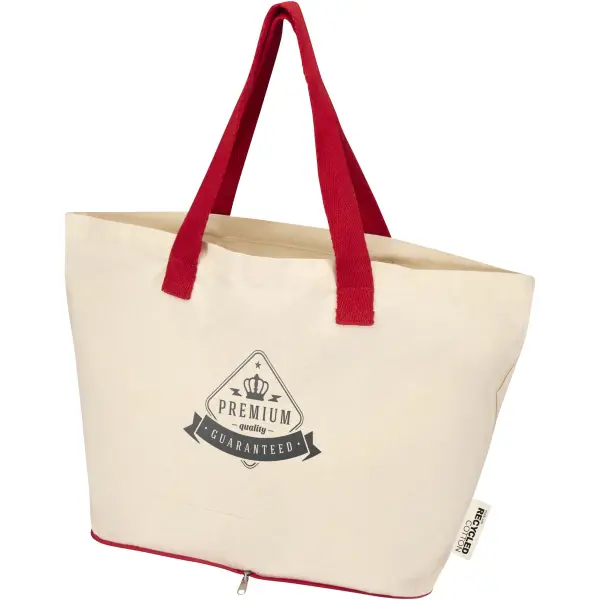 Tote bag pieghevole in cotone riciclato GRS 7L Sierra - Immagine 10