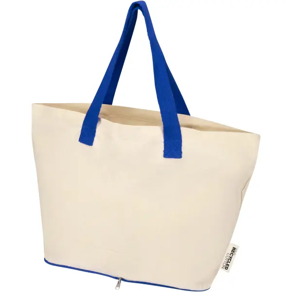 Tote bag pieghevole in cotone riciclato GRS 7L Sierra - Immagine 13