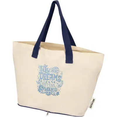 Tote bag pieghevole in cotone riciclato GRS 7L Sierra - Immagine 20