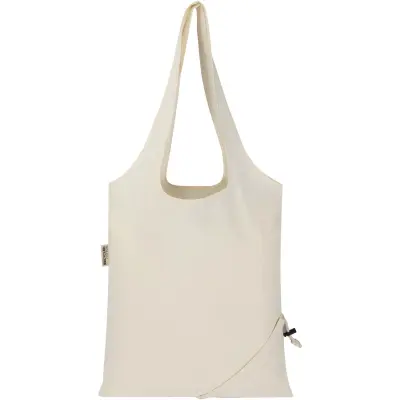 Borsa tote pieghevole in misto cotone riciclato GRS Madras Blend 7L - Immagine 11