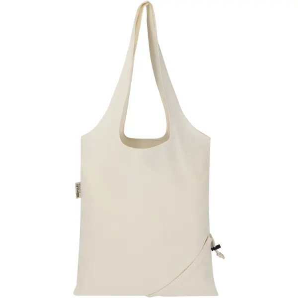 Borsa tote pieghevole in misto cotone riciclato GRS Madras Blend 7L - Immagine 11