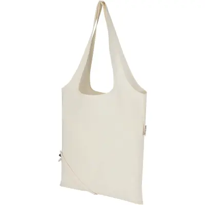 Borsa tote pieghevole in misto cotone riciclato GRS Madras Blend 7L - Immagine 13